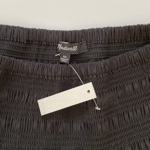 Madewell Smocked-Waist Poplin Midi Skirt NWT - Picture 7 of 9